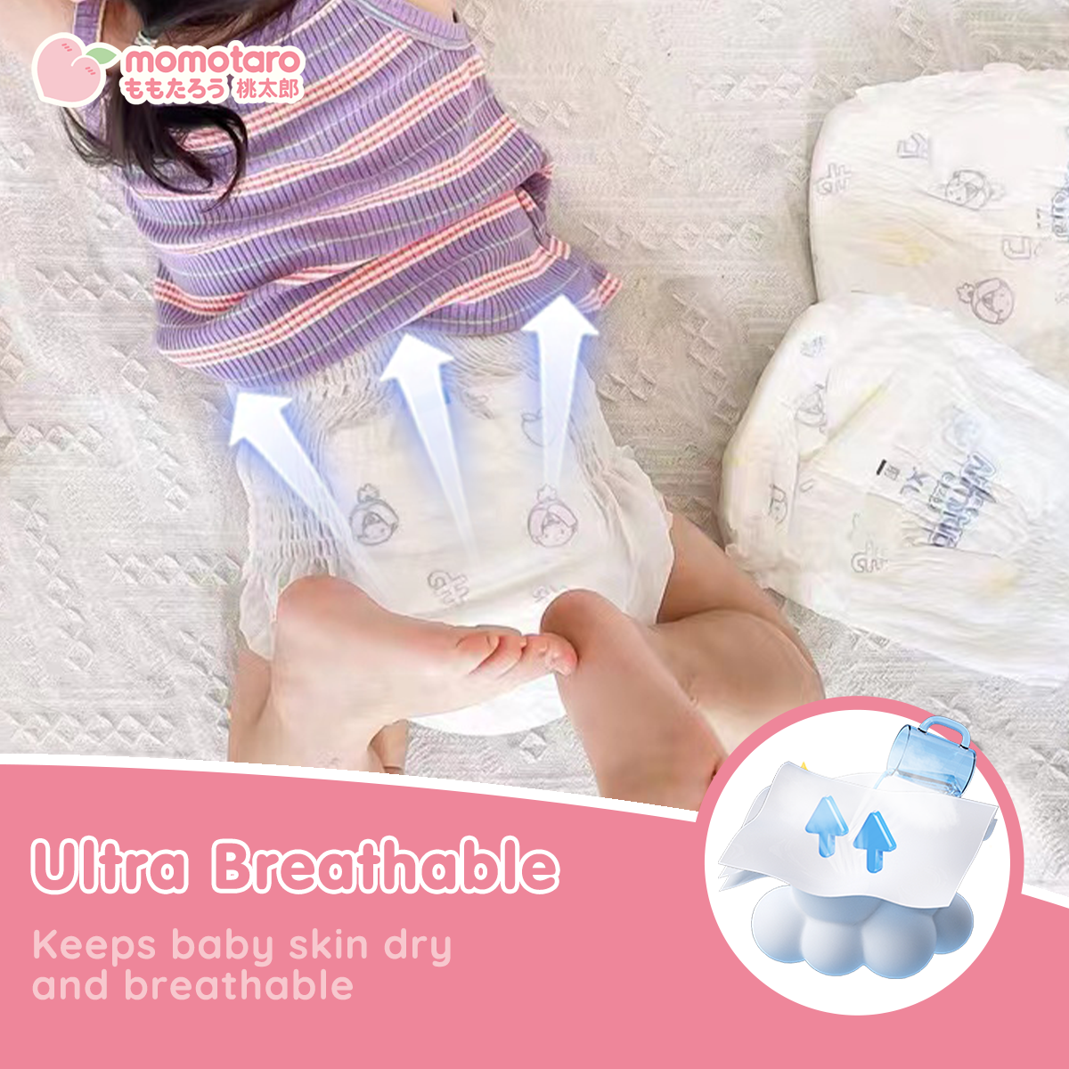 Детские подгузники Momotaro: самая заботливая забота о вашем малыше.
