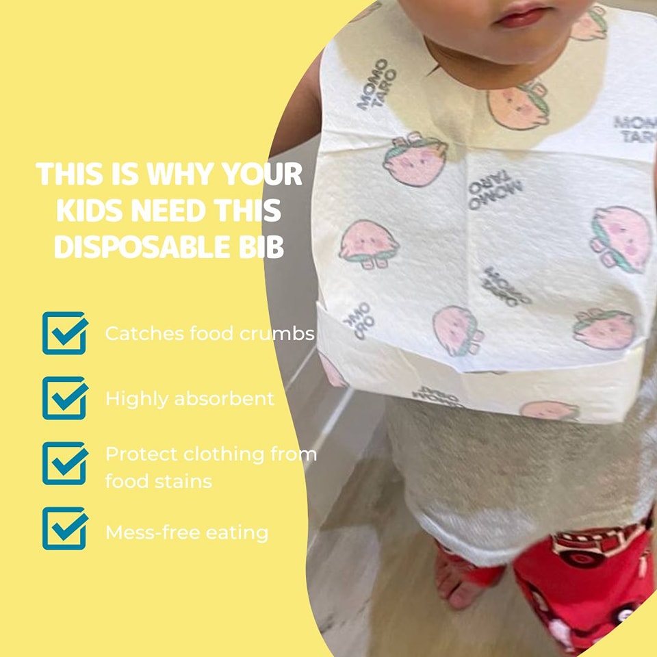 Нагрудник Момотаро: лучший хранитель детского питания!