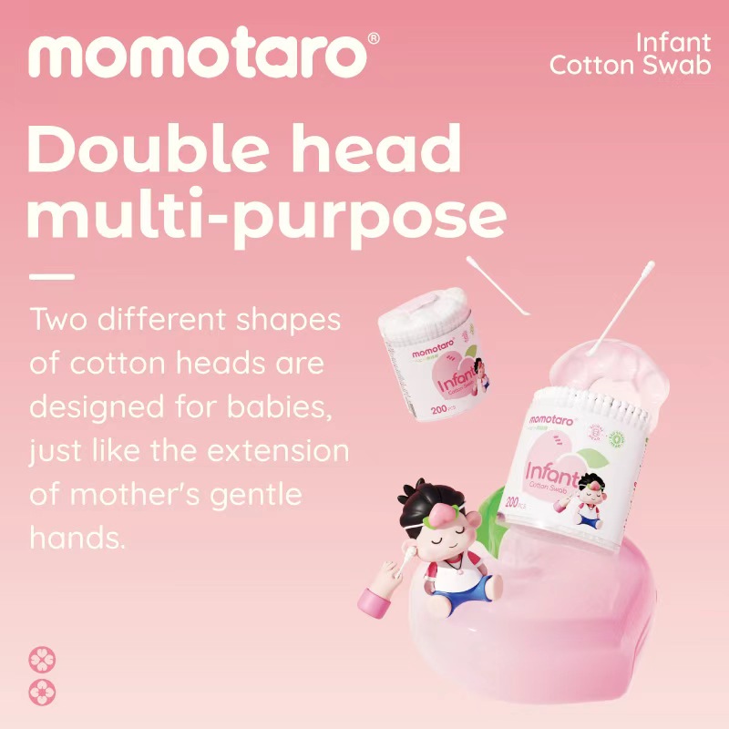Ватные тампоны Momotaro для нежного и повседневного ухода за ребенком