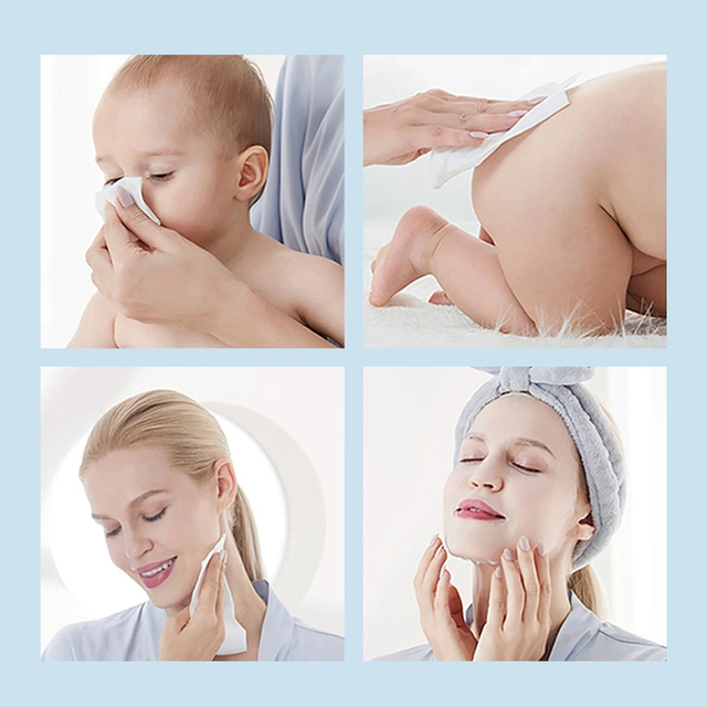 Momotaro Высококачественные одноразовые очищающие сухие полотенца для лица, объемные полотенца для мытья лица из 100% хлопка